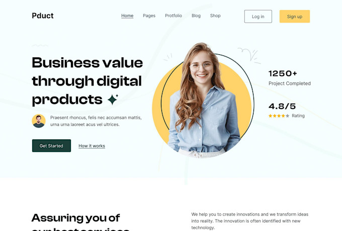 develop a wordpress website and provide designs in advance